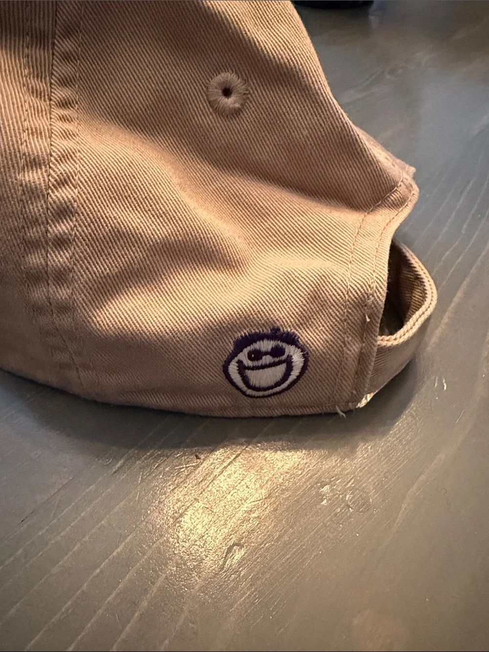 Life is Good Embroidered Kayak Baseball Cap - Tan with Orange Accent